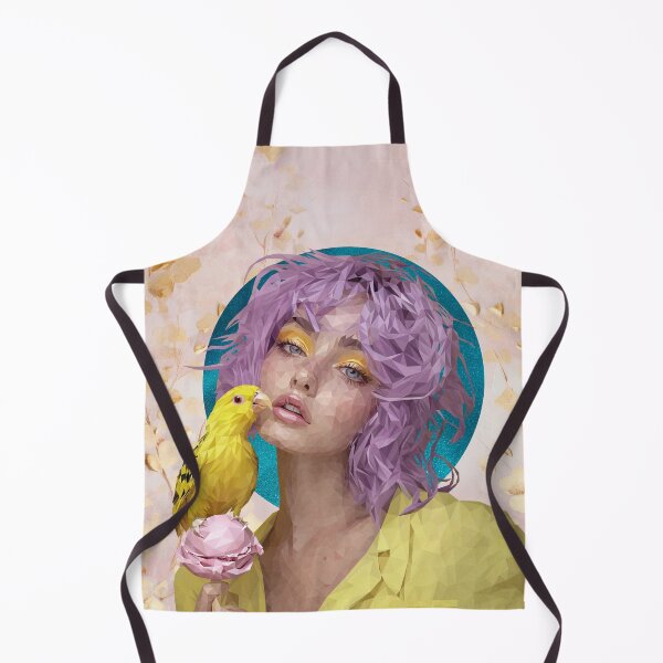 Item preview, Colorful Muse – Low poly portrait with parrot and ice cream designed and sold by Artenreich.