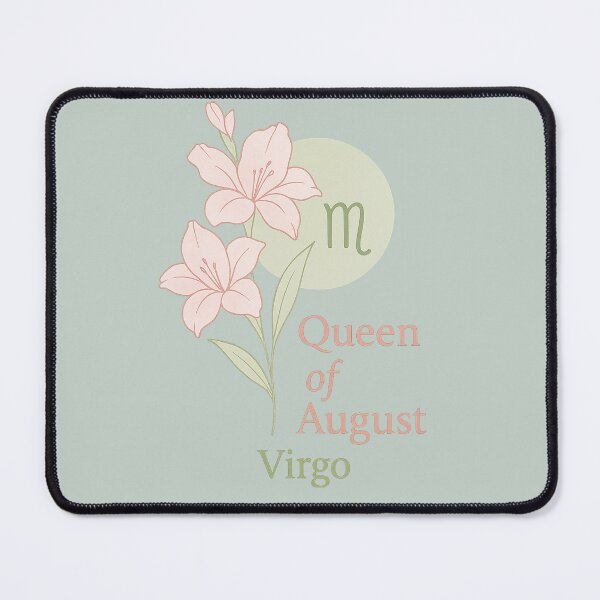 Item preview, Queen of August – Virgo Zodiac Sign with Birth Flower, Birthstone & Pastel Colors designed and sold by RoraLily.