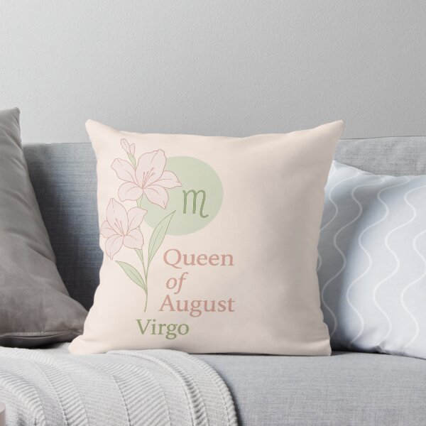Item preview, Queen of August – Virgo Zodiac Sign with Birth Flower, Birthstone & Pastel Colors designed and sold by RoraLily.