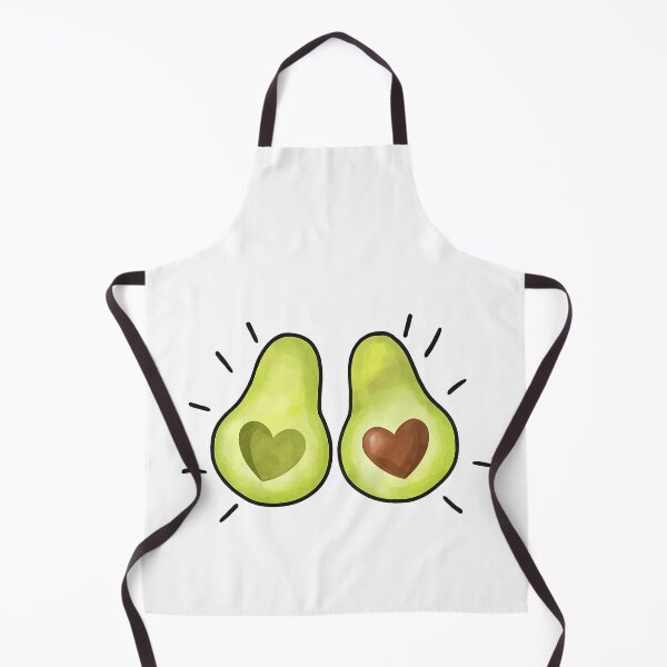 Item preview, Cute Avocado Halves with Heart Shaped Pits Illustration designed and sold by ArtfulWeave.