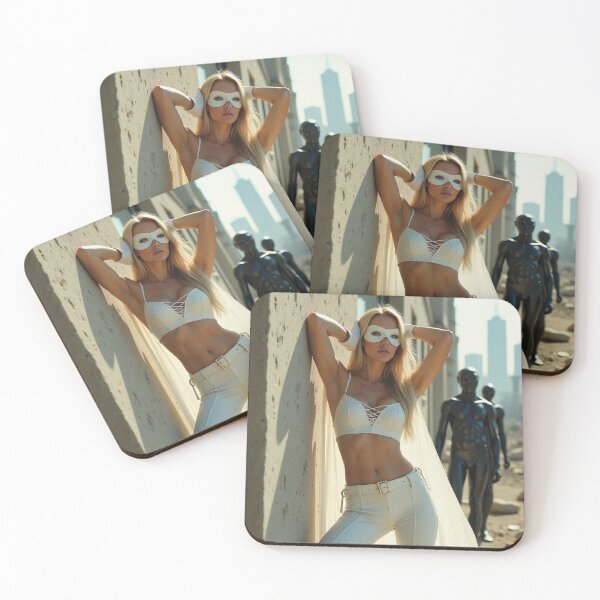 Item preview,  Sexy female Superhero posing in her power suit comic book character photography designed and sold by Vintage Designs +.