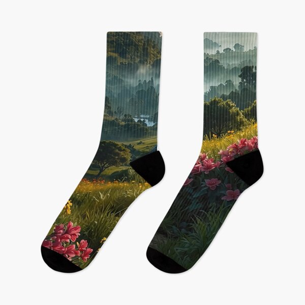 Item preview, Magical morning atmosphere over the hills designed and sold by PixelParadies.
