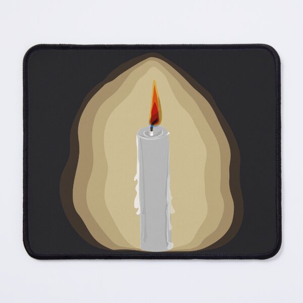 Item preview, White Candle Burning in Darkness – Warm Glow designed and sold by Bambooartist.