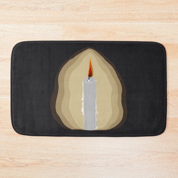 Item preview, White Candle Burning in Darkness – Warm Glow designed and sold by Bambooartist.