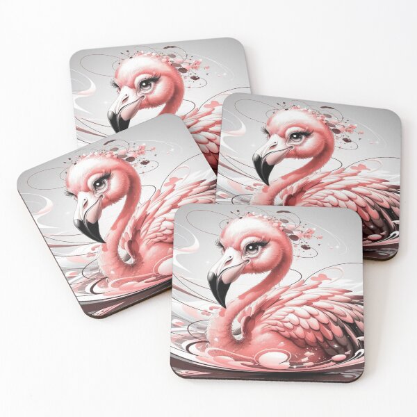 Item preview, Vivid Colors Abstract Flamingo Art designed and sold by NeatThingLover.