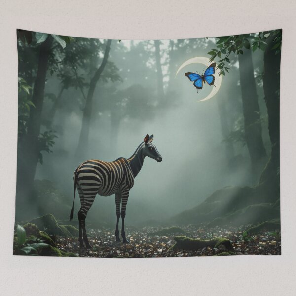 Item preview, Okapi with Crescent Butterfly designed and sold by HabitableMoons.