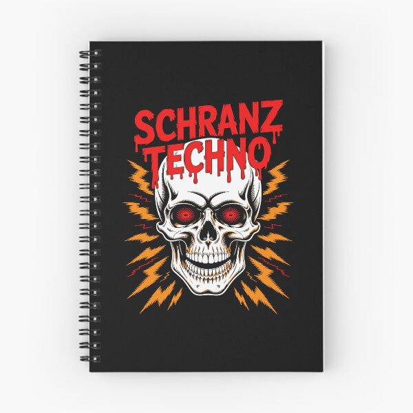 Item preview, Schranz Techno Skull – Dark Rave Wear for Techno DJs and Electronic Music Fans designed and sold by paulo silveira.