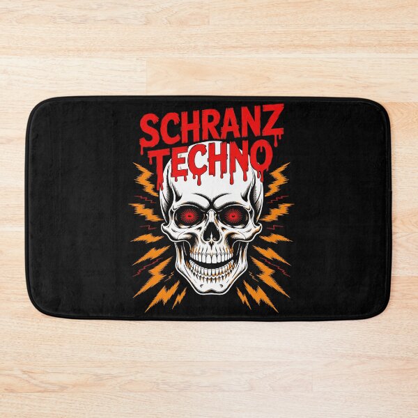 Item preview, Schranz Techno Skull – Dark Rave Wear for Techno DJs and Electronic Music Fans designed and sold by paulo silveira.