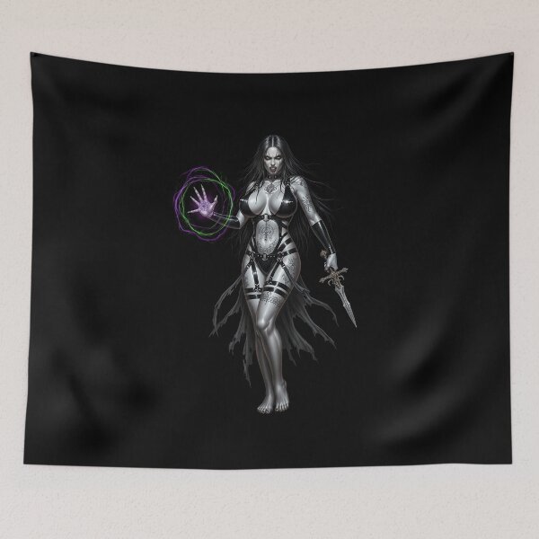 Item preview, Heretic Spellbinder | Mörk Borg Goth Art | Goth Sorceress designed and sold by VintageBazaar.