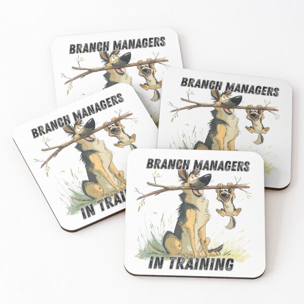 Item preview, Branch Managers In Training – Funny Dog Stick Art designed and sold by TheNyneShop.