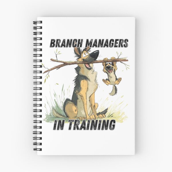 Item preview, Branch Managers In Training – Funny Dog Stick Art designed and sold by TheNyneShop.
