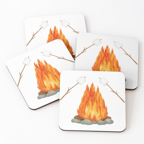 Item preview, Campfire with Marshmallows Illustration designed and sold by ArtfulWeave.