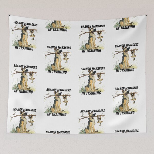 Item preview, Branch Managers In Training – Funny Dog Stick Art designed and sold by TheNyneShop.