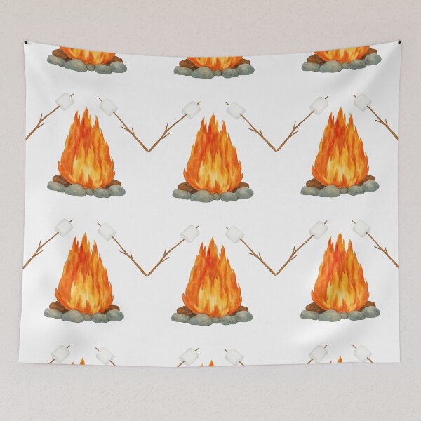 Item preview, Campfire with Marshmallows Illustration designed and sold by ArtfulWeave.