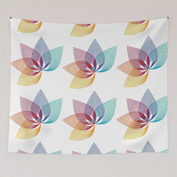 Item preview, Colorful Geometric Flower Pattern Illustration designed and sold by ArtfulWeave.