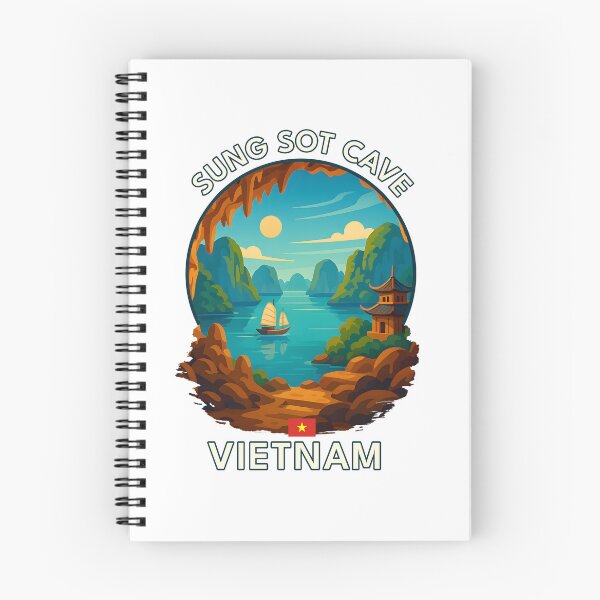 Item preview, Sung Sot Cave Ha Long Bay Vietnam - Iconic Asia Landmark Travel vacation destination souvenir art  designed and sold by inkNext.