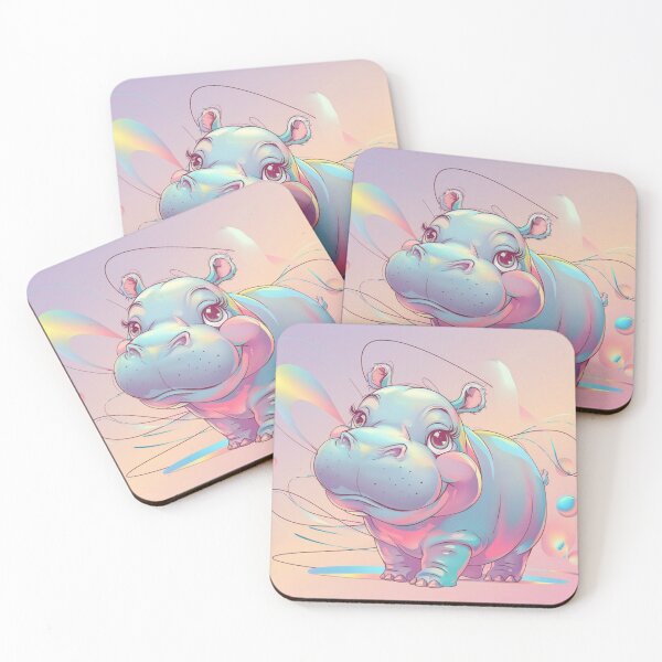 Item preview, Color Splash Abstract Hippo designed and sold by NeatThingLover.