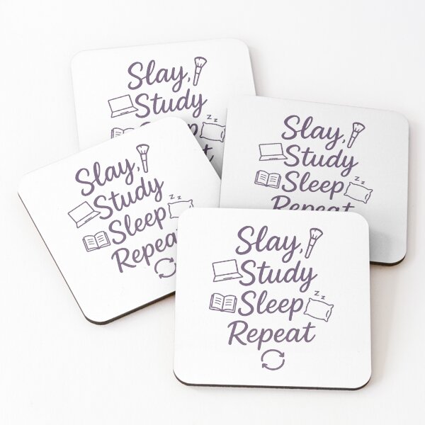 Item preview, Slay Study Sleep Repeat designed and sold by RehanInkDesigns.