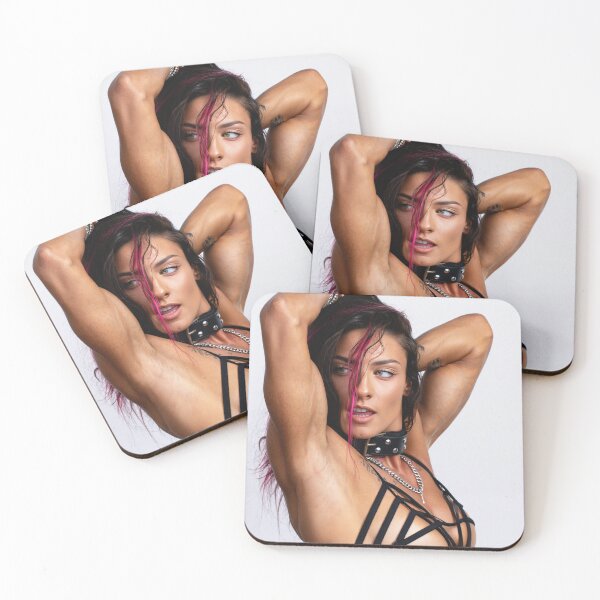 Item preview,  Beautiful sexy gym woman posing with her arms up showing her armpits sweating designed and sold by Vintage Designs +.