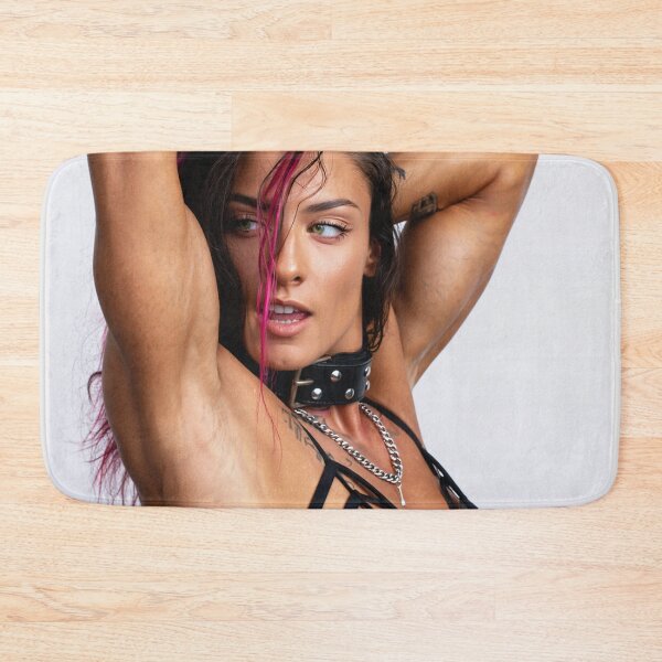 Item preview,  Beautiful sexy gym woman posing with her arms up showing her armpits sweating designed and sold by Vintage Designs +.