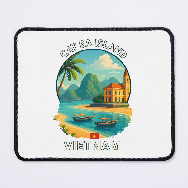 Item preview, Cat Ba Island Hai Phong Vietnam - Iconic Asia Landmark Travel vacation destination souvenir art designed and sold by inkNext.