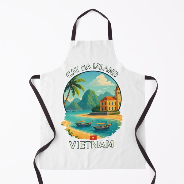 Item preview, Cat Ba Island Hai Phong Vietnam - Iconic Asia Landmark Travel vacation destination souvenir art  designed and sold by inkNext.