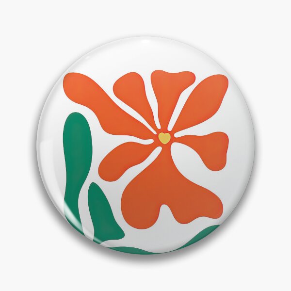 Item preview, Abstract Orange Flower with Heart Center Illustration designed and sold by ArtfulWeave.