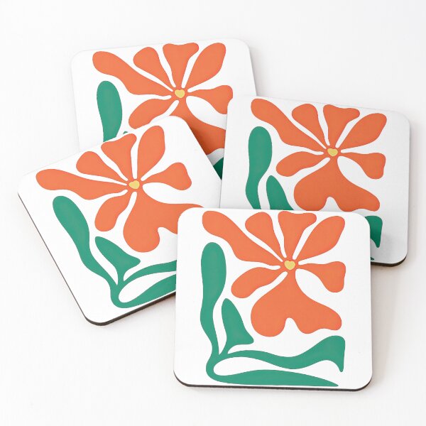 Item preview, Abstract Orange Flower with Heart Center Illustration designed and sold by ArtfulWeave.