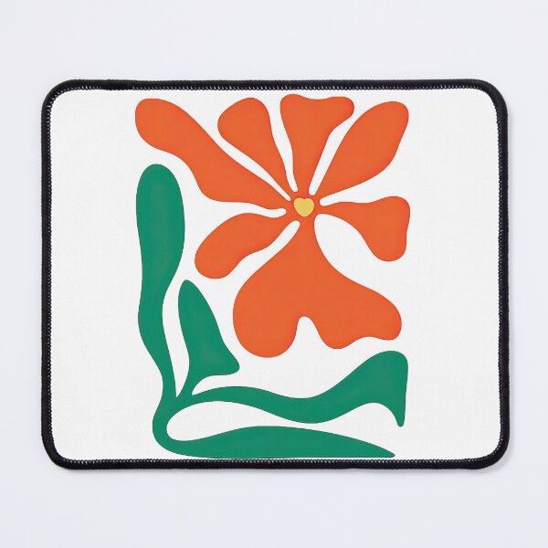 Item preview, Abstract Orange Flower with Heart Center Illustration designed and sold by ArtfulWeave.