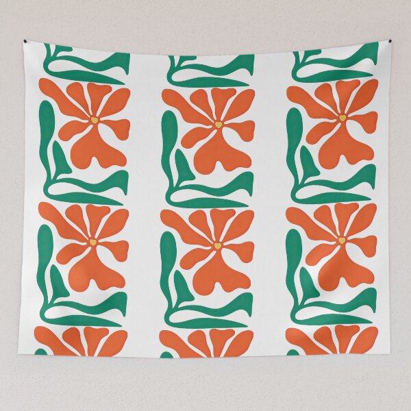 Item preview, Abstract Orange Flower with Heart Center Illustration designed and sold by ArtfulWeave.