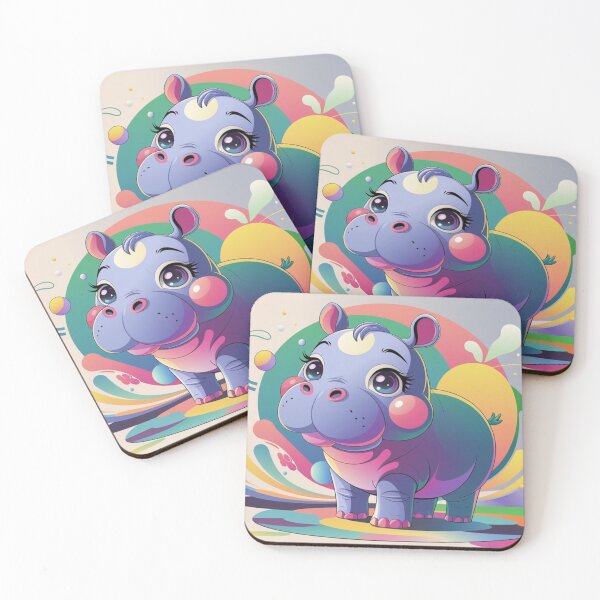 Item preview, Vivid Colors Abstract Hippo Art designed and sold by NeatThingLover.