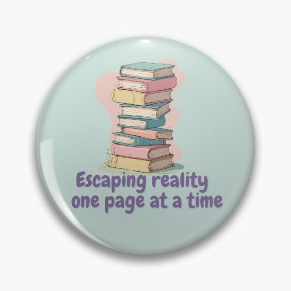 Item preview, Escaping Reality One Page at a Tim- Book Lover Sticker designed and sold by VirtualPalette.