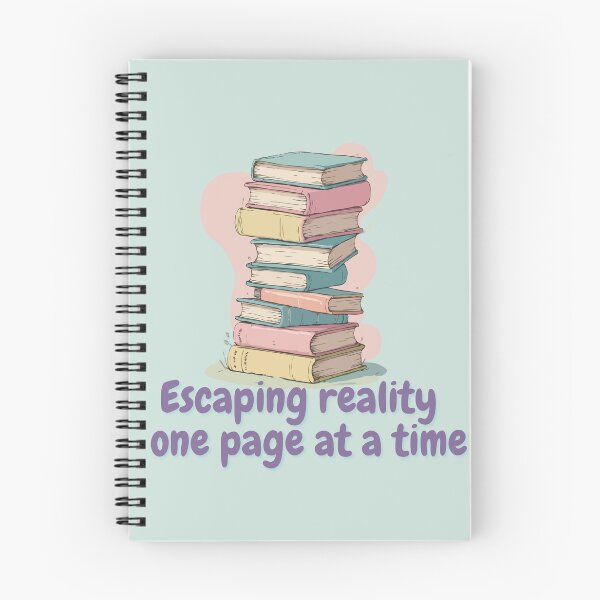 Item preview, Escaping Reality One Page at a Tim- Book Lover Sticker designed and sold by VirtualPalette.