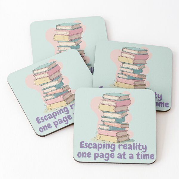 Item preview, Escaping Reality One Page at a Tim- Book Lover Sticker designed and sold by VirtualPalette.