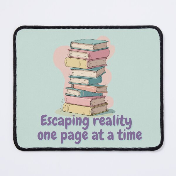 Item preview, Escaping Reality One Page at a Tim- Book Lover Sticker designed and sold by VirtualPalette.