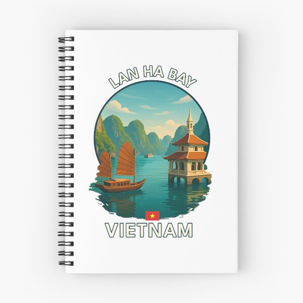 Item preview, Lan Ha Bay Hai Phong Vietnam - Iconic Asia Landmark Travel vacation destination souvenir art  designed and sold by inkNext.