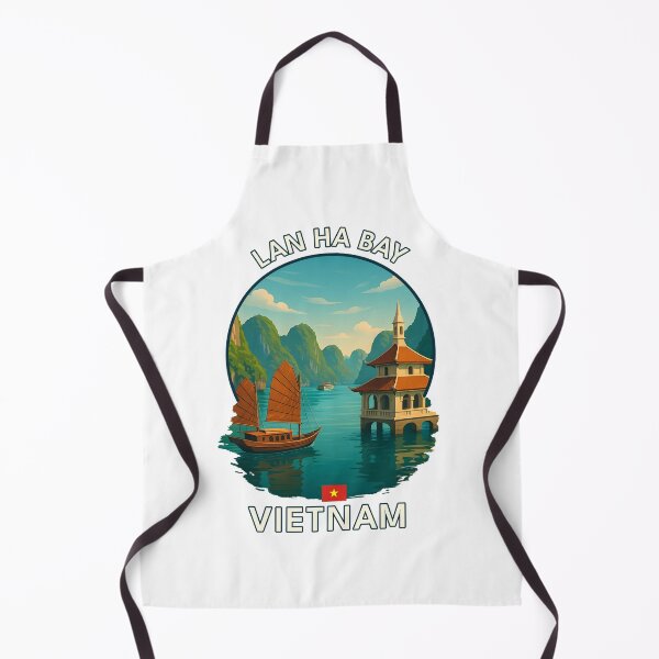 Item preview, Lan Ha Bay Hai Phong Vietnam - Iconic Asia Landmark Travel vacation destination souvenir art  designed and sold by inkNext.