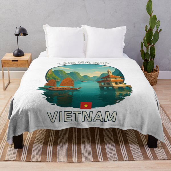 Item preview, Lan Ha Bay Hai Phong Vietnam - Iconic Asia Landmark Travel vacation destination souvenir art designed and sold by inkNext.