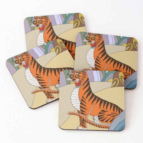 Item preview, Korean Traditional Tiger in the Mountains – Guardian of the Forest designed and sold by Yoma-iknow.
