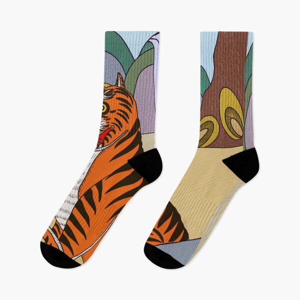 Item preview, Korean Traditional Tiger in the Mountains – Guardian of the Forest designed and sold by Yoma-iknow.