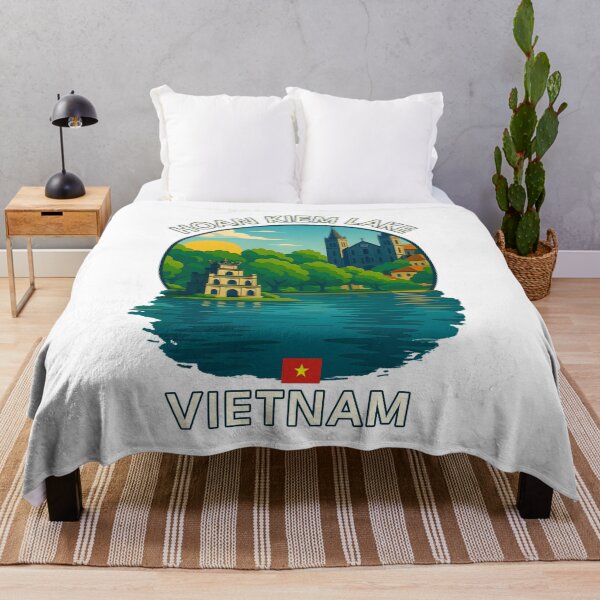 Item preview, Hoan Kiem Lake Hanoi Vietnam - Iconic Asia Landmark Travel vacation destination souvenir art  designed and sold by inkNext.