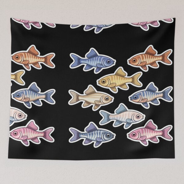 Item preview, Funny colorful Zebrafish - tropical fish designed and sold by DamioPolArt.