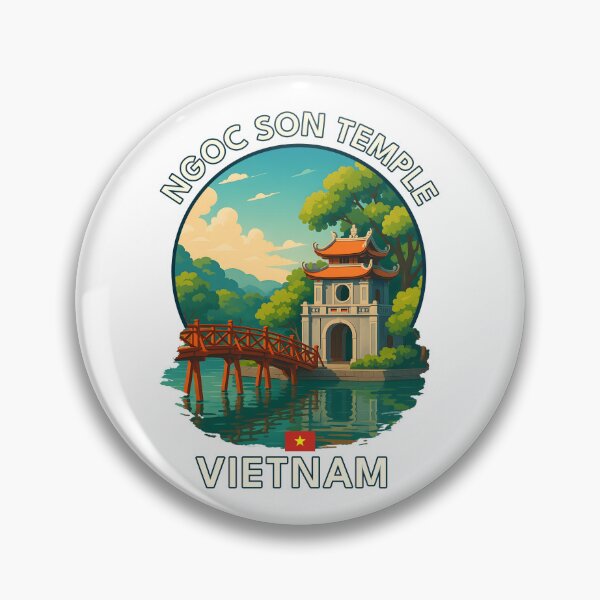 Item preview, Ngoc Son Temple Hanoi Vietnam - Iconic Asia Landmark Travel vacation destination souvenir art  designed and sold by inkNext.