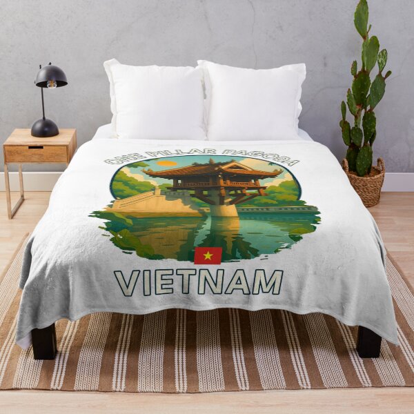 Item preview, One Pillar Pagoda Hanoi Vietnam - Iconic Asia Landmark Travel vacation destination souvenir art designed and sold by inkNext.