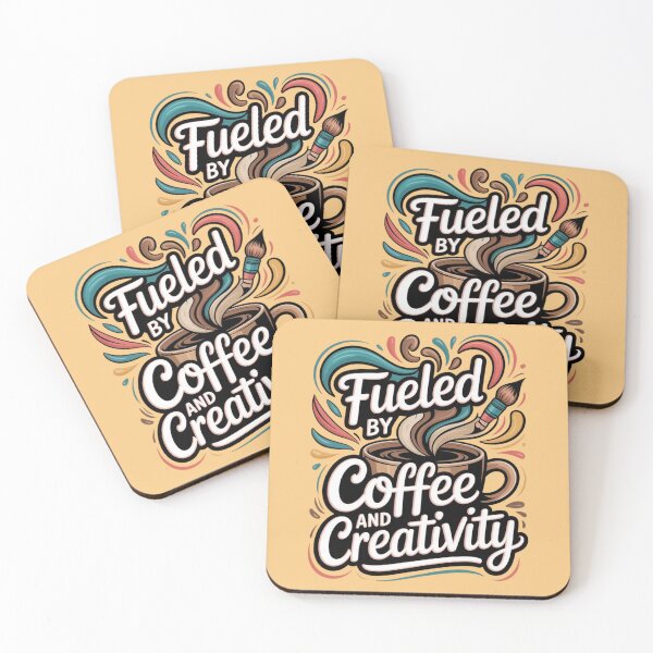 Item preview, Fueled by Coffee and Creativity – Artistic Coffee Lover Design designed and sold by Timeless Design.