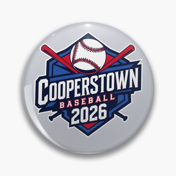 Aperçu de l'œuvre Baseball Cooperstown 2026 rouge bleu créée et vendue par Hodboys.