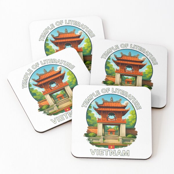 Item preview, Temple of Literature Hanoi Vietnam - Iconic Asia Landmark Travel vacation destination souvenir art  designed and sold by inkNext.