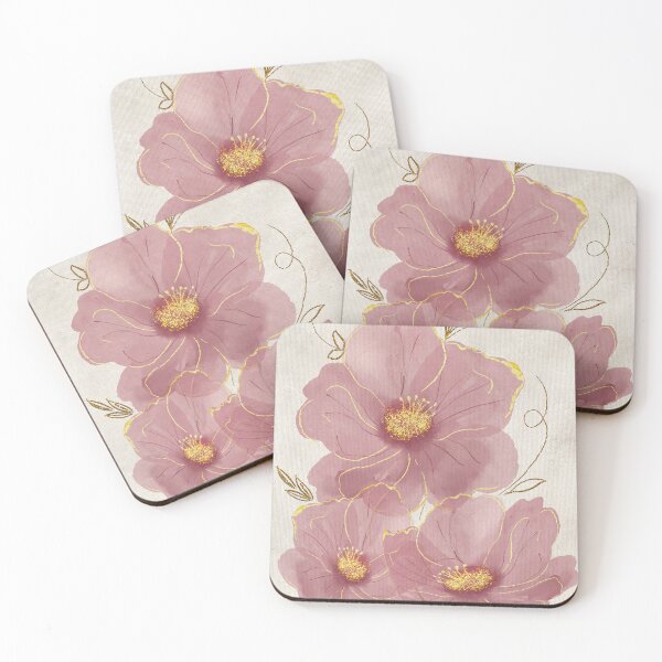 Item preview, Alcohol Ink Flower Art with Faux Glitter – Elegant Floral Painting in Sparkling Style designed and sold by Pragatee.