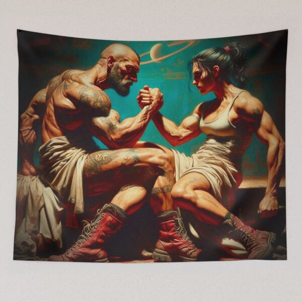 Item preview, Battle of Titans – Arm Wrestling Warriors designed and sold by Ghost Archer Illusions.