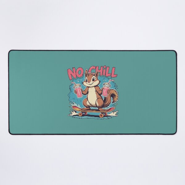 Item preview, No chill - squirrel skateboard designed and sold by Dospart.